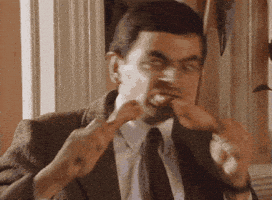 mr bean chicken GIF