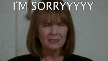 Sorry Diane Keaton GIF
