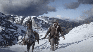 red dead redemption 2 snow GIF by Rockstar Games